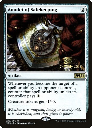 Amulet of Safekeeping [Core Set 2019 Promos] | Mega City Incorporated