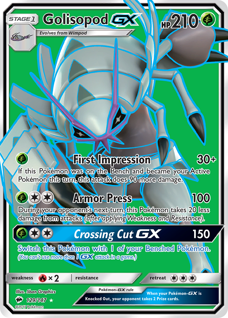 Golisopod GX (129/147) [Sun & Moon: Burning Shadows] | Mega City Incorporated