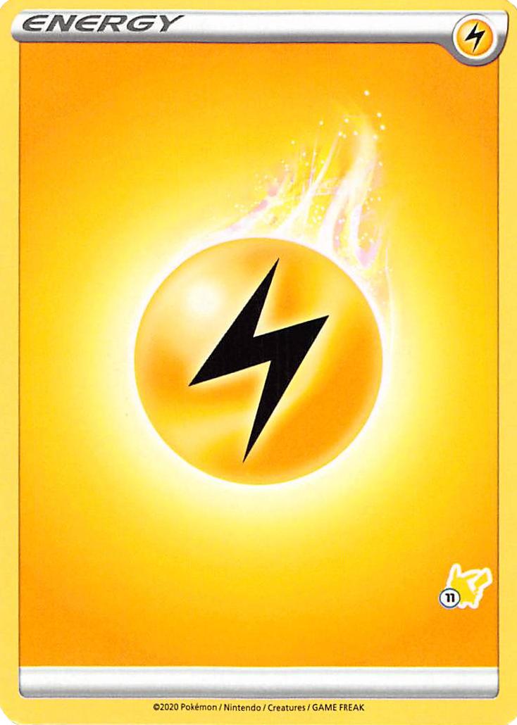Lightning Energy (Pikachu Stamp #11) [Battle Academy 2022] | Mega City Incorporated