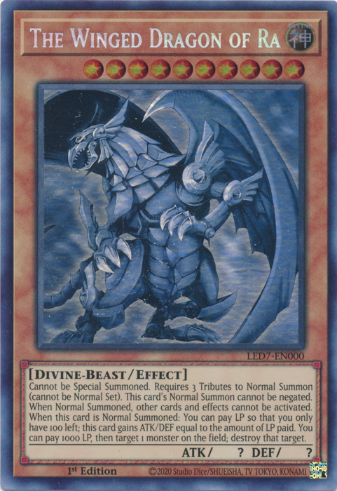 The Winged Dragon of Ra (Ghost Rare) [LED7-EN000] Ghost Rare | Mega City Incorporated