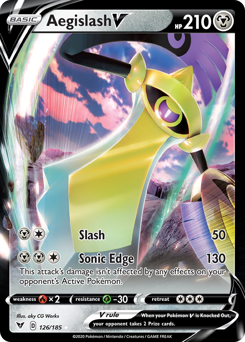 Aegislash V (126/185) [Sword & Shield: Vivid Voltage] | Mega City Incorporated