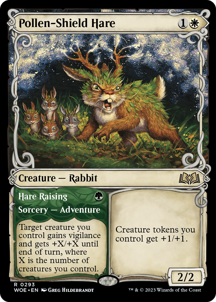 Pollen-Shield Hare // Hare Raising (Promo Pack) [Wilds of Eldraine Promos] | Mega City Incorporated