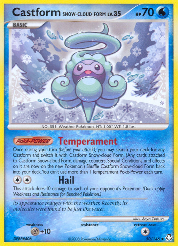 Castform Snow-cloud Form (50/146) [Diamond & Pearl: Legends Awakened] | Mega City Incorporated