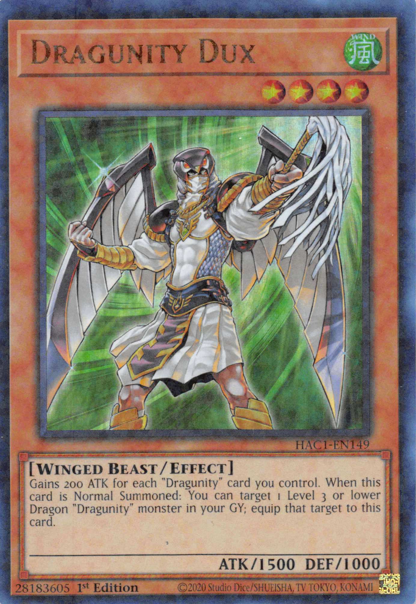 Dragunity Dux (Duel Terminal) [HAC1-EN149] Parallel Rare | Mega City Incorporated