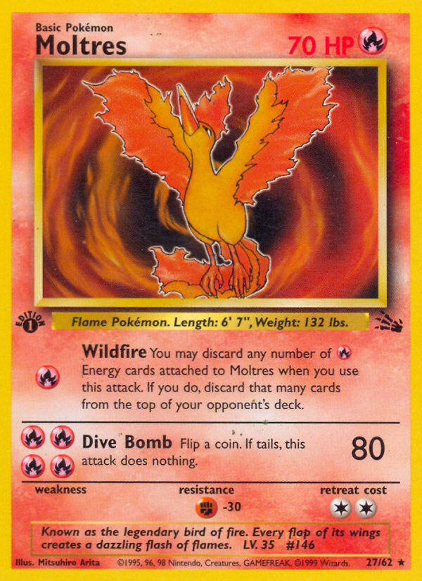 Moltres (27/62) [Fossil 1st Edition] | Mega City Incorporated