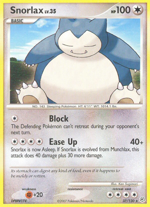 Snorlax (37/130) [Diamond & Pearl: Base Set] | Mega City Incorporated