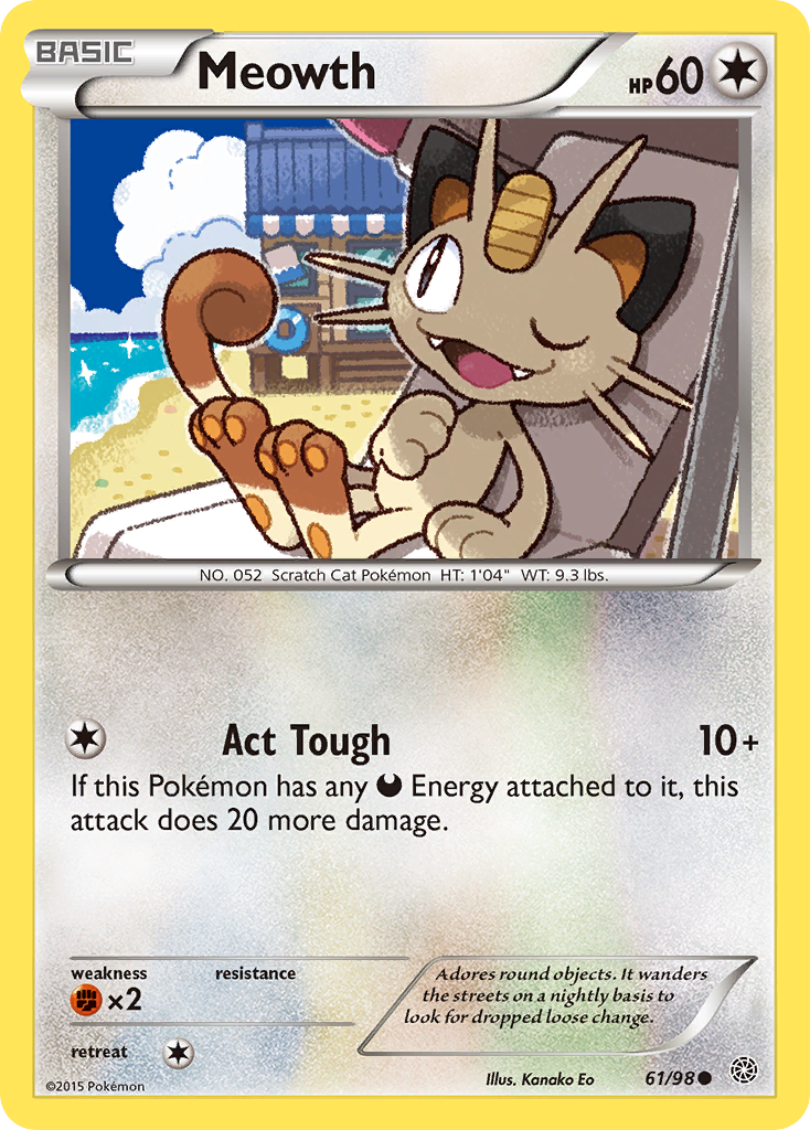 Meowth (61/98) [XY: Ancient Origins] | Mega City Incorporated