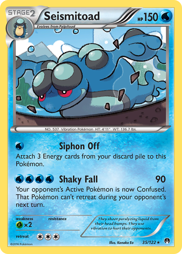 Seismitoad (35/122) [XY: BREAKpoint] | Mega City Incorporated