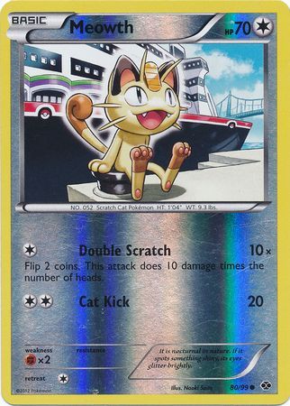 Meowth (80/99) (Mirror Reverse Holo) [Black & White: Next Destinies] | Mega City Incorporated