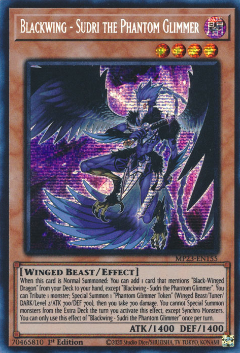 Blackwing - Sudri the Phantom Glimmer [MP23-EN155] Prismatic Secret Rare | Mega City Incorporated