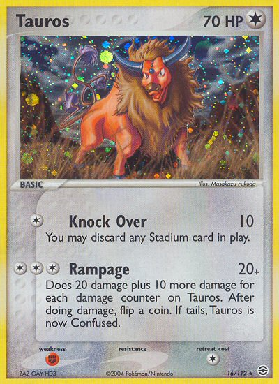 Tauros (16/112) [EX: FireRed & LeafGreen] | Mega City Incorporated