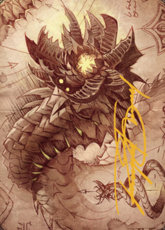 Wurmcoil Engine Art Card (Gold-Stamped Signature) [The Brothers' War Art Series] | Mega City Incorporated