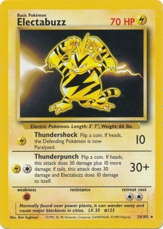 Electabuzz (20/102) [Base Set Unlimited] | Mega City Incorporated