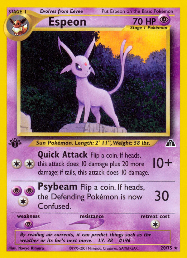 Espeon (20/75) [Neo Discovery 1st Edition] | Mega City Incorporated