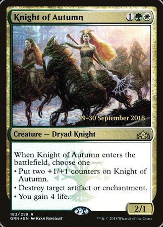 Knight of Autumn [Guilds of Ravnica Promos] | Mega City Incorporated