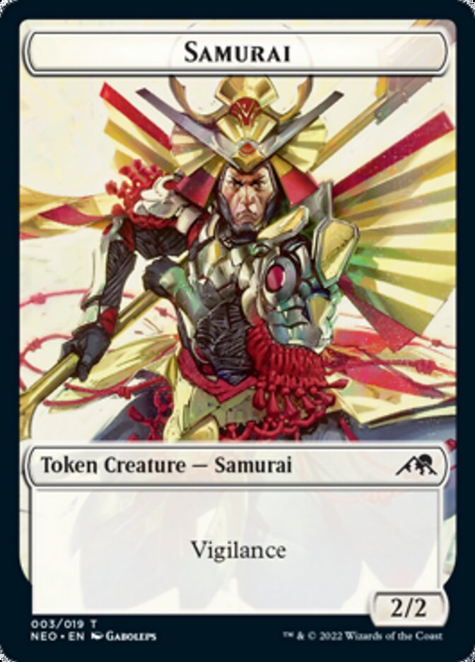 Samurai // Kaito Shizuki Emblem Double-sided Token [Kamigawa: Neon Dynasty Tokens] | Mega City Incorporated