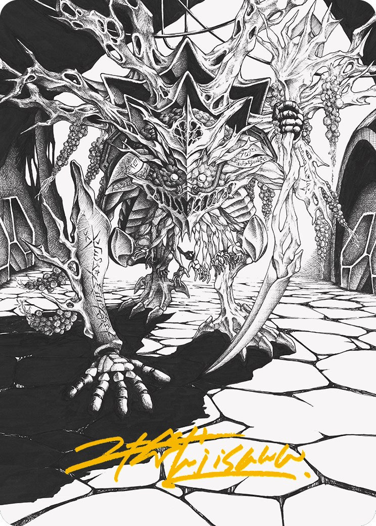 Thrun, Breaker of Silence Art Card (Gold-Stamped Signature) [Phyrexia: All Will Be One Art Series] | Mega City Incorporated