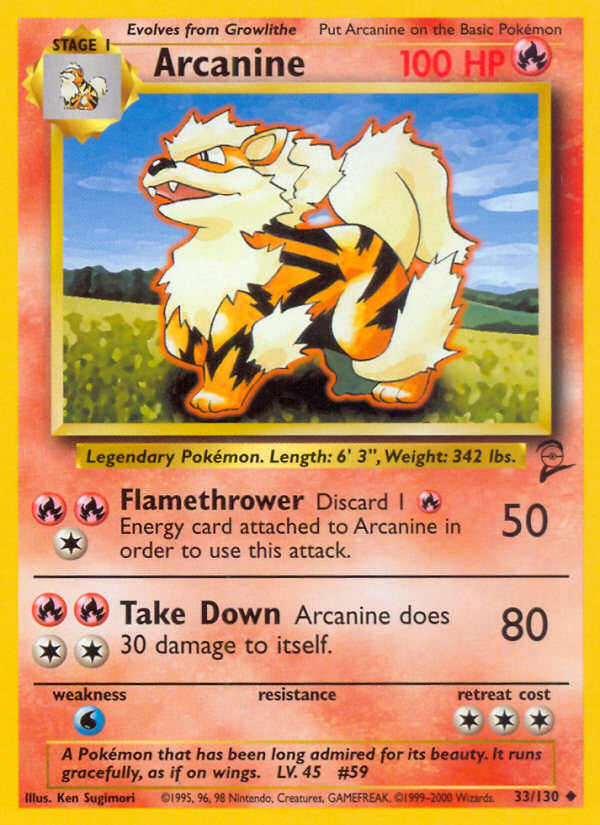 Arcanine (33/130) [Base Set 2] | Mega City Incorporated