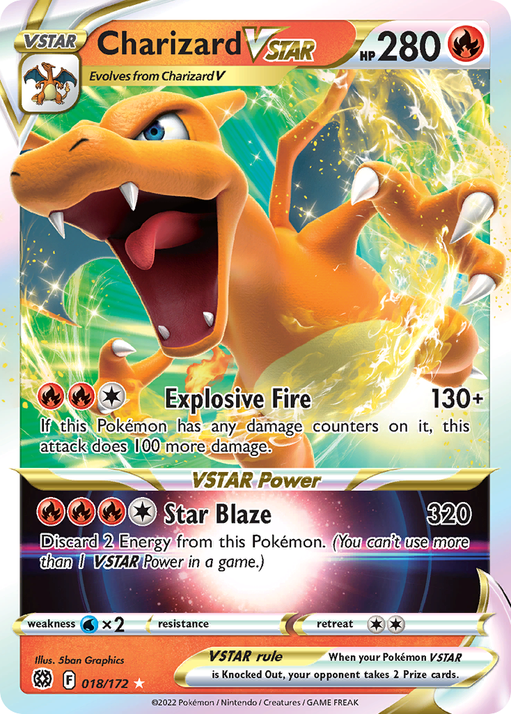 Charizard VSTAR (018/172) (Jumbo Card) [Sword & Shield: Brilliant Stars] | Mega City Incorporated