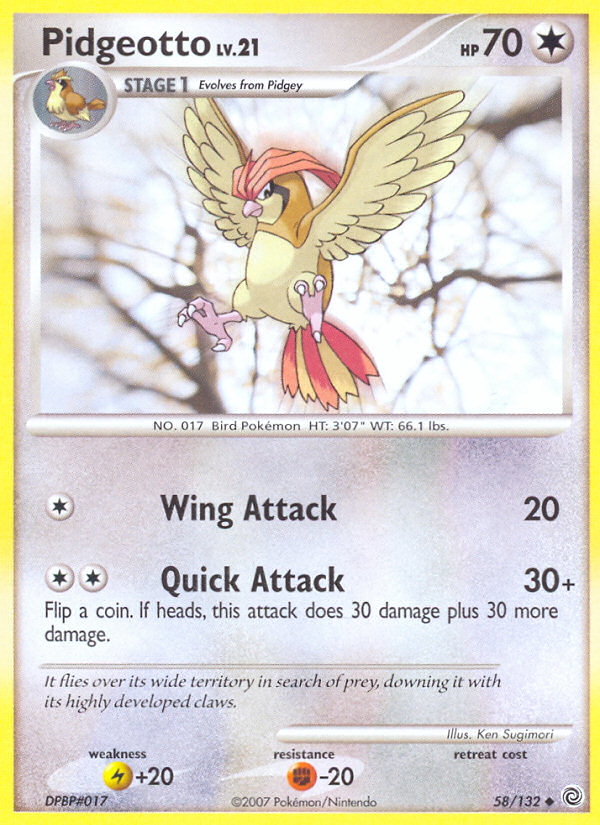 Pidgeotto (58/132) [Diamond & Pearl: Secret Wonders] | Mega City Incorporated