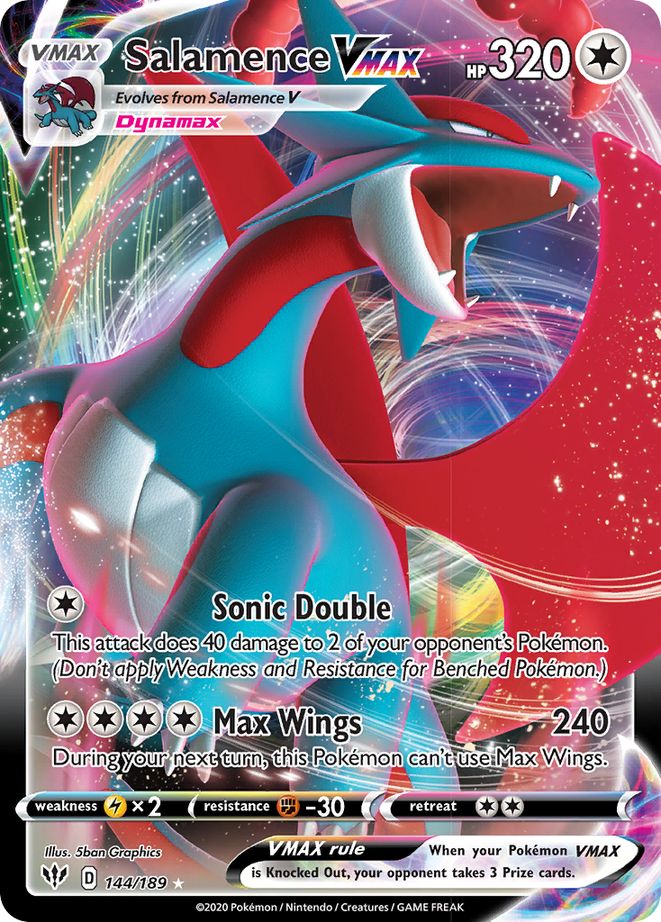 Salamence VMAX (144/189) [Sword & Shield: Darkness Ablaze] | Mega City Incorporated