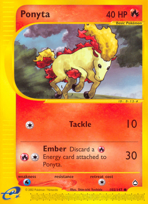 Ponyta (102/147) [Aquapolis] | Mega City Incorporated