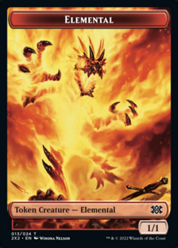 Elemental // Aven Initiate Double-sided Token [Double Masters 2022 Tokens] | Mega City Incorporated