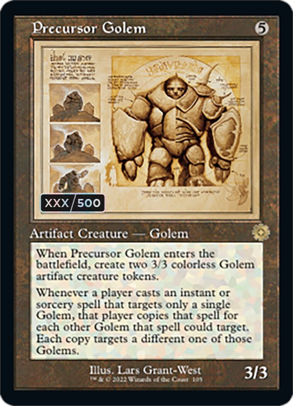 Precursor Golem (Retro Schematic) (Serial Numbered) [The Brothers' War Retro Artifacts] | Mega City Incorporated