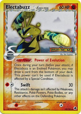 Electabuzz (29/101) (Delta Species) (Stamped) [EX: Dragon Frontiers] | Mega City Incorporated