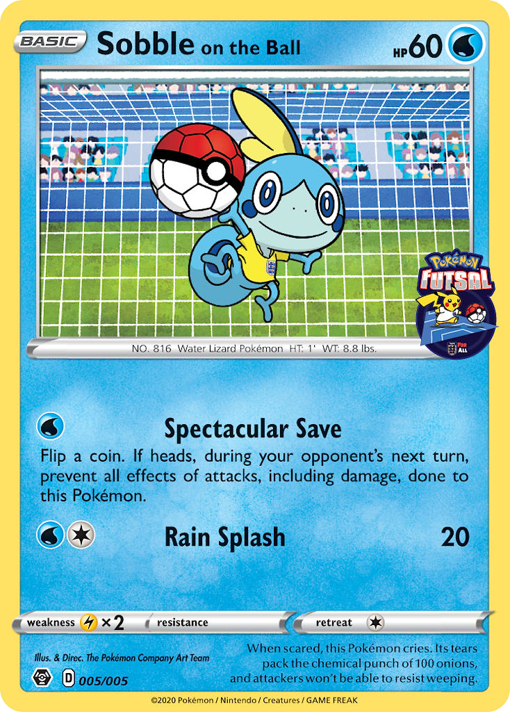 Sobble on the Ball (005/005) [Pokemon Futsal Collection] | Mega City Incorporated