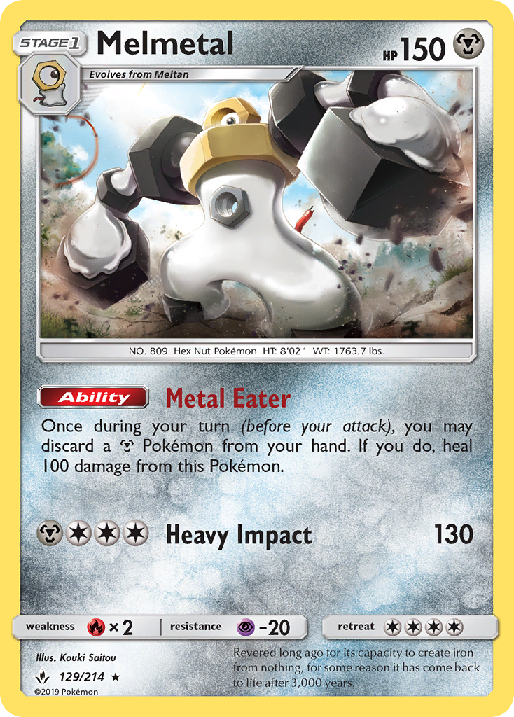 Melmetal (129/214) [Sun & Moon: Unbroken Bonds] | Mega City Incorporated