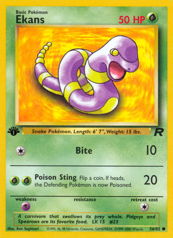 Ekans (56/82) [Team Rocket 1st Edition] | Mega City Incorporated