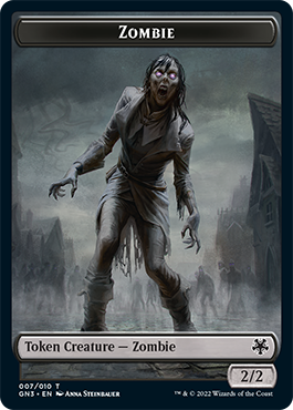 Zombie // Treasure Double-Sided Token [Game Night: Free-for-All Tokens] | Mega City Incorporated