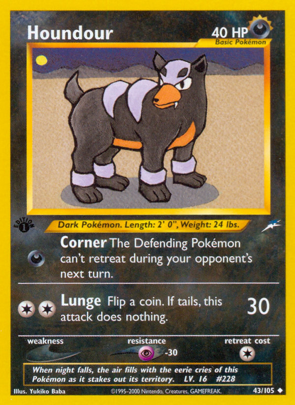 Houndour (43/105) [Neo Destiny 1st Edition] | Mega City Incorporated