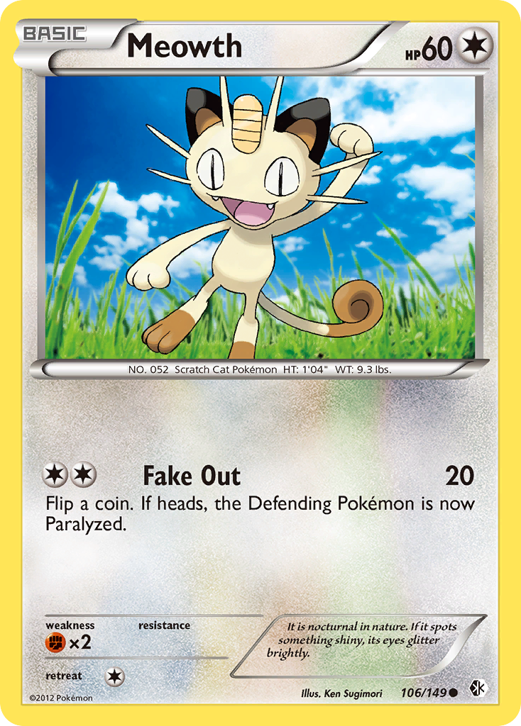 Meowth (106/149) [Black & White: Boundaries Crossed] | Mega City Incorporated