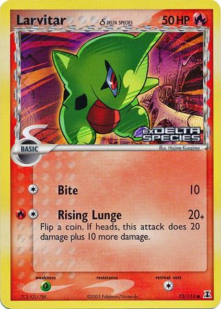 Larvitar (73/113) (Delta Species) (Stamped) [EX: Delta Species] | Mega City Incorporated