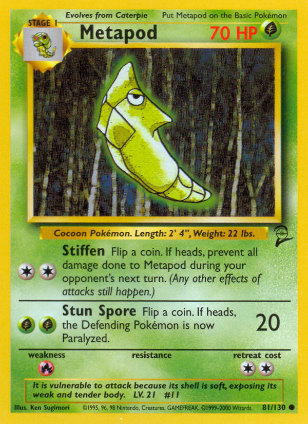 Metapod (81/130) [Base Set 2] | Mega City Incorporated