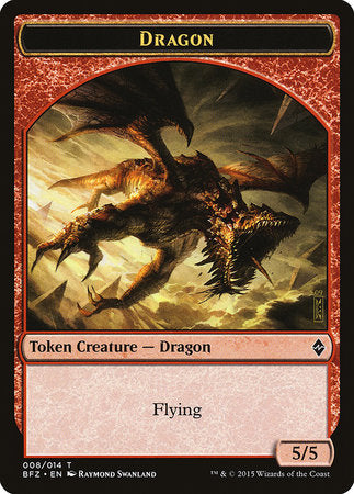 Dragon Token [Battle for Zendikar Tokens] | Mega City Incorporated