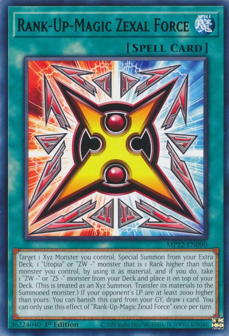 Rank-Up-Magic Zexal Force [MP22-EN090] Rare | Mega City Incorporated