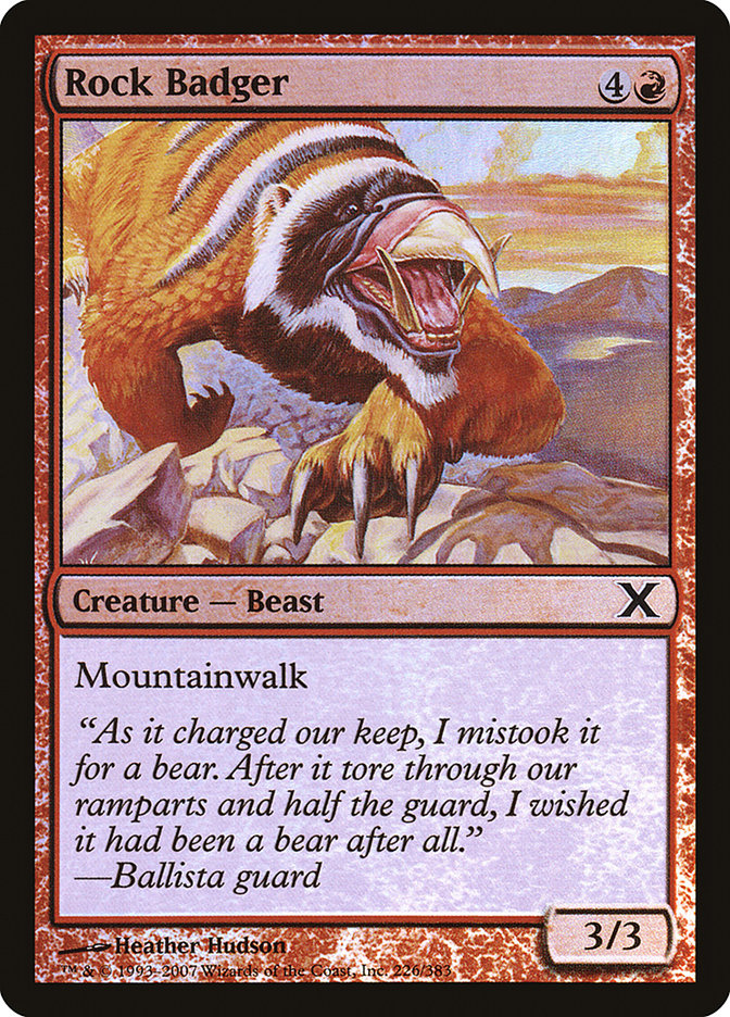 Rock Badger (Premium Foil) [Tenth Edition] | Mega City Incorporated