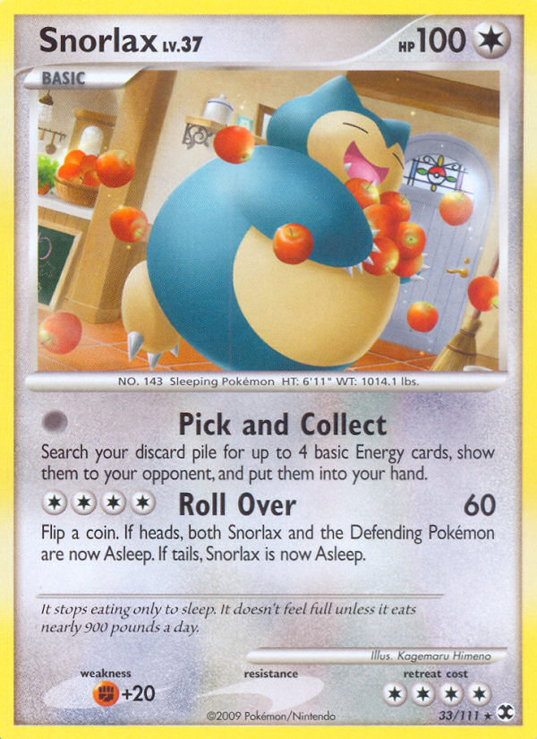 Snorlax (33/111) [Platinum: Rising Rivals] | Mega City Incorporated