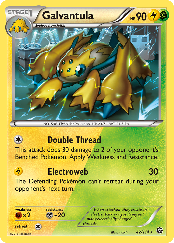 Galvantula (42/114) [XY: Steam Siege] | Mega City Incorporated