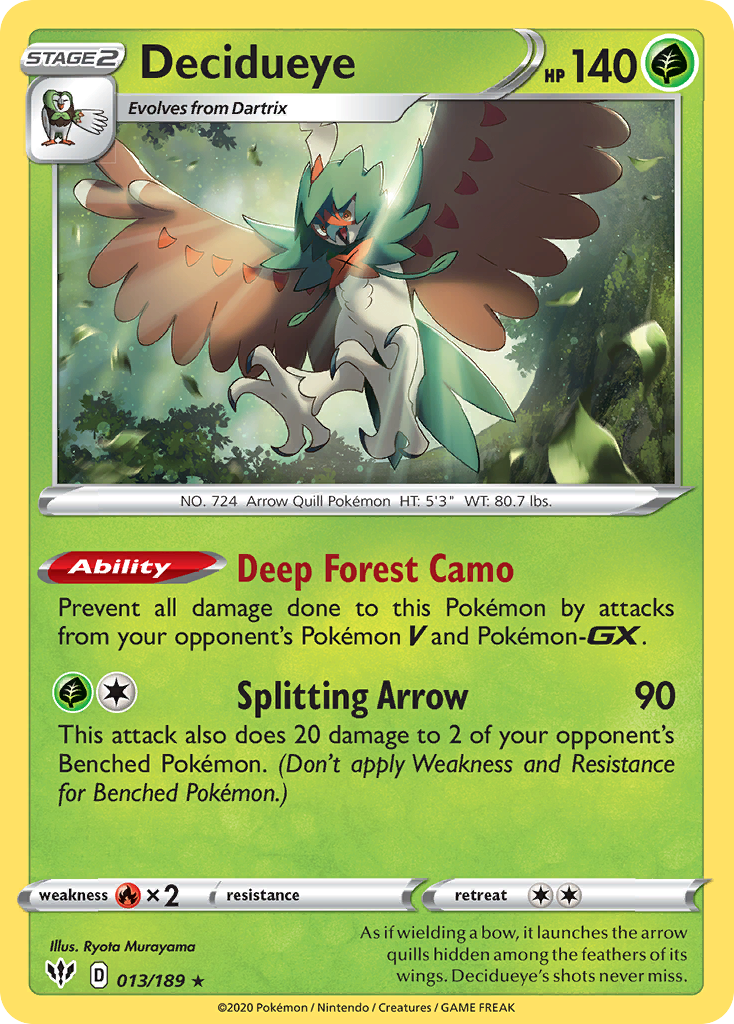 Decidueye (013/189) [Sword & Shield: Darkness Ablaze] | Mega City Incorporated