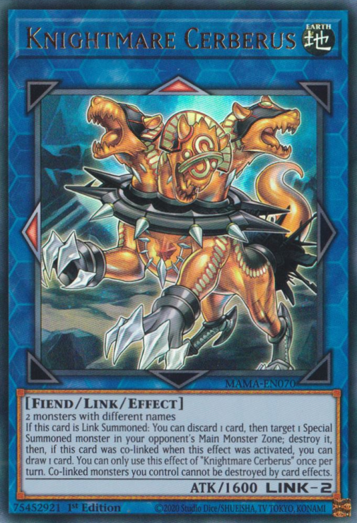 Knightmare Cerberus [MAMA-EN070] Ultra Rare | Mega City Incorporated