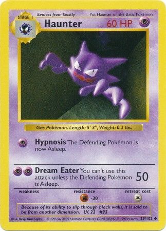 Haunter (29/102) [Base Set Shadowless Unlimited] | Mega City Incorporated