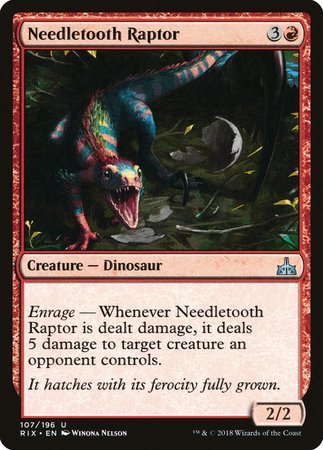 Needletooth Raptor [Rivals of Ixalan] | Mega City Incorporated