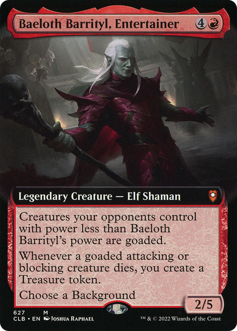 Baeloth Barrityl, Entertainer (Extended Art) [Commander Legends: Battle for Baldur's Gate] | Mega City Incorporated