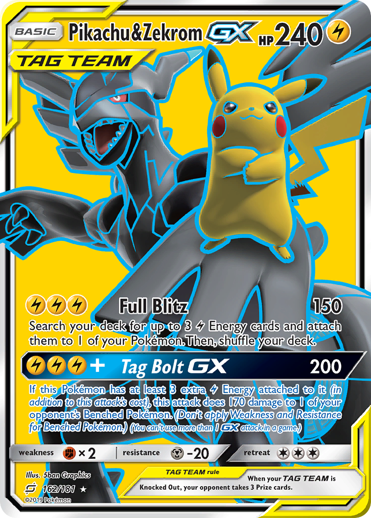 Pikachu & Zekrom GX (162/181) [Sun & Moon: Team Up] | Mega City Incorporated