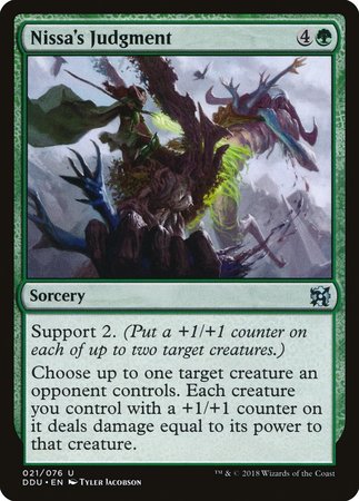 Nissa's Judgment [Duel Decks: Elves vs. Inventors] | Mega City Incorporated