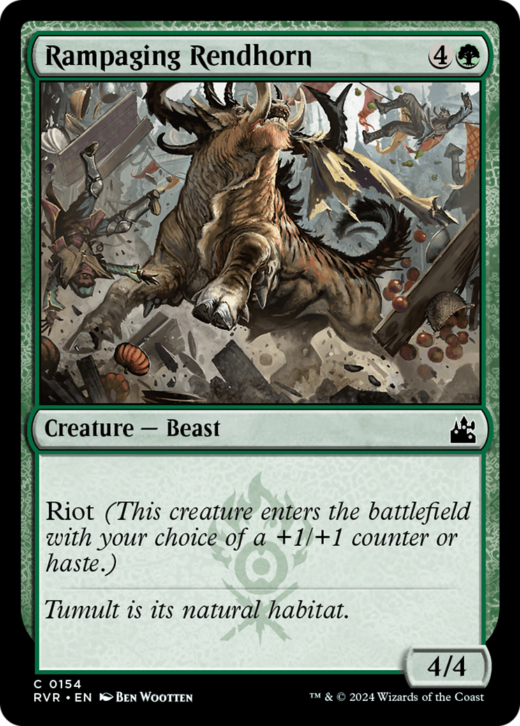 Rampaging Rendhorn [Ravnica Remastered] | Mega City Incorporated